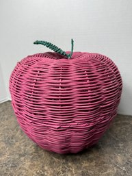 Large Woven Wicker Apple Basket Storage