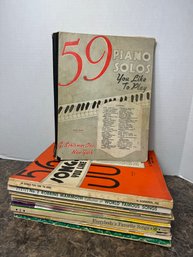 Large Collection Of Vintage Piano & Organ Sheet Music