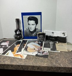 Elvis Presley Ephemera Collection - Posters, Mail, Guitar Tin Etc