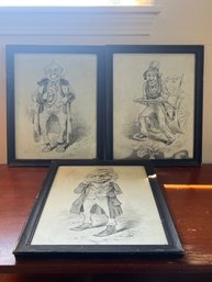 3 Caricature Art Pieces