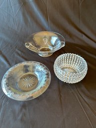 Trio Of Clear Bowls