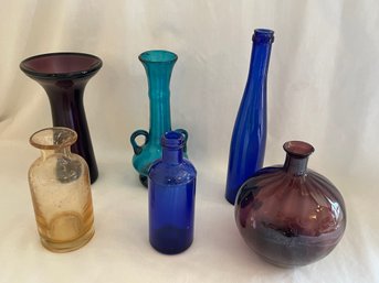 Colored Vases & Bottles (6)