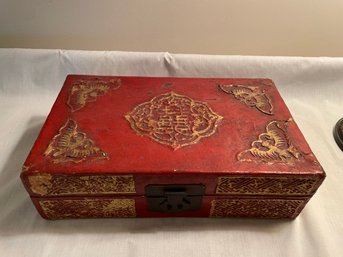 Leather Box With Brass Hardware