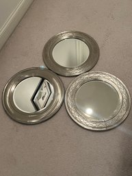 3 Rounds Silver Mirrors