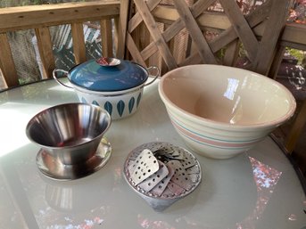 McCoy Bowl, Catherine Holm Pot, Leonard Dish, Steamer Tray
