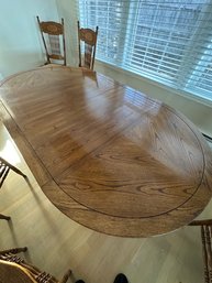 Oak Dining Room Table And 8 Chairs