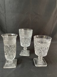 Lot Of 24 Imperial Cut Glass: Vintage Cape Cod Wine, Water & Champagne