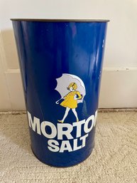 Morton Salt Tin Trash Can  (SR)