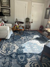 Unique Loom Vista Collection Blue And White Area Rug