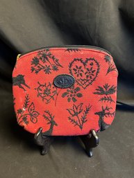 JP 1878 Paris Red & Black Embroidered Whimsy Goth Clutch