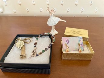 Sterling/rock Bracelet, Earrings, Figurine, Key Chain   (SR)