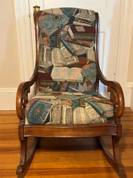 Upholstered Rocking Chair W/ Book Design (O)