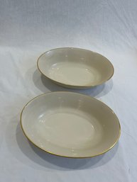 Two Lenox Vegetable Bowls Serving Bowls