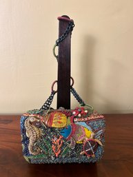 Embellished And Beaded Sealife Bag By Mary Frances