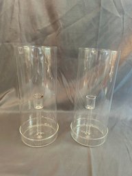 Glass Candle Holders (2)