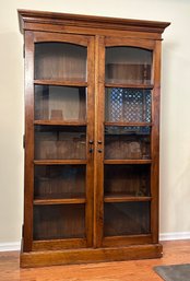 Wood And Glass Storage Cabinet