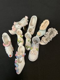 Assorted Mini Porcelain Shoes, Vintage