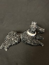 Ceramic Black Poodle