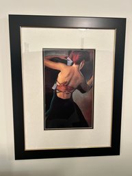 Framed Evening In Jade - Couple Dancing By Bill Brauer