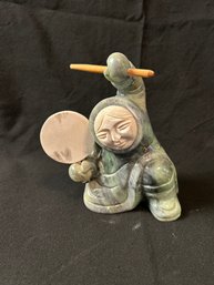 Komok Innuit Stone Sculpture, Antique And Rare Art Piece