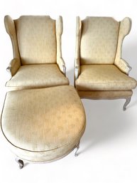 Upholstered Chairs And Ottoman