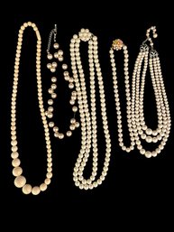 Pearl  & Stone Necklaces Costume