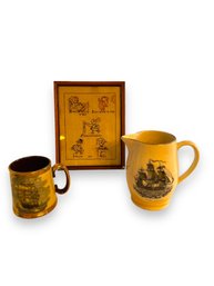 Mug, Pitcher & Folk Art