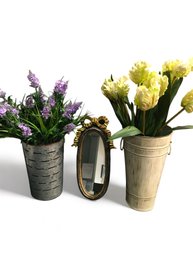 Spring Planters And Mirror