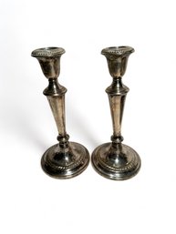 Pair Of Gorham Sterling 8 Candle Sticks
