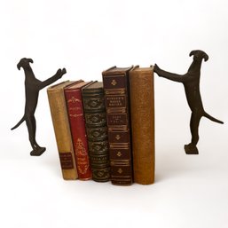 Adorable Dog Book Ends And Books.