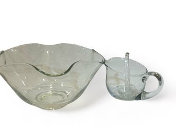 Fluted Bowl And Putcher Glass