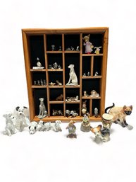 Animal Figurines With Display Shelf