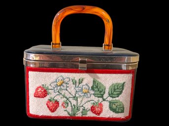 Amber Colored Handle Vintage Bag