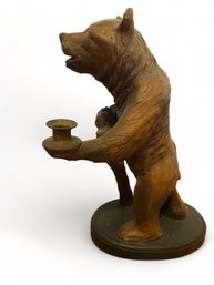 Vintage Black Forest Bear Candle Stand (D)