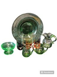 Asst'd Vintage Colored Glassware (8 Pcs)