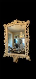 Carved Wooden Shell Mirror