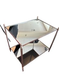 2 Tiered Mirrored Side Table