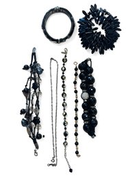 Assorted Black Costume Jewelry Lot