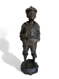 French Bronze Statue Mousse Siffleur