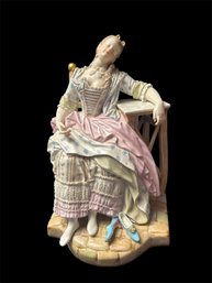 Meissen Acier Figurine E58 'Girl Sleeping In Chair'