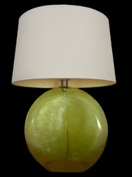 Art Deco Green Glass Lamp