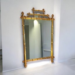 Gilded Faux Bamboo Mirror