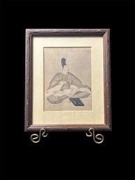 The Poet, Akahito, Japanese Print, Vintage (L)