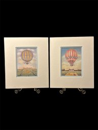 A Churchhill Double Matted Hot Air Balloon Postcards, Unframed, Set #2, (LC)