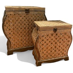 Pair Of Wicker Trunks