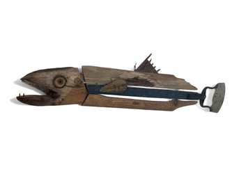 Handmade Wood Hanging Fish (D)