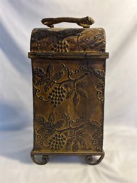 Grape Patterned 2 Sectioned Metal Container (SR)