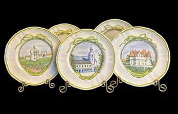 Longchamp France French Winery Porcelain Plate Set  (5)