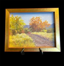 Cynthia Cooper Original Painting, Fall Road, Signed