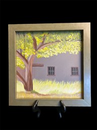 Original Painting, Afternoon Sunlight On Tree , Signed IRB